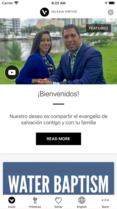 Emulate iPhone app Iglesia Virtud using MyAndroid