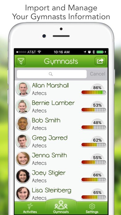 Emulate iPhone app iGrade for Gymnastic Coach using MyAndroid