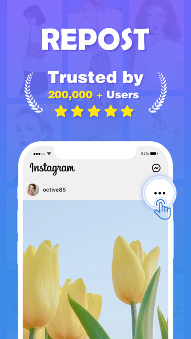 Emulate iPhone app IG Reposter for Instagram using MyAndroid