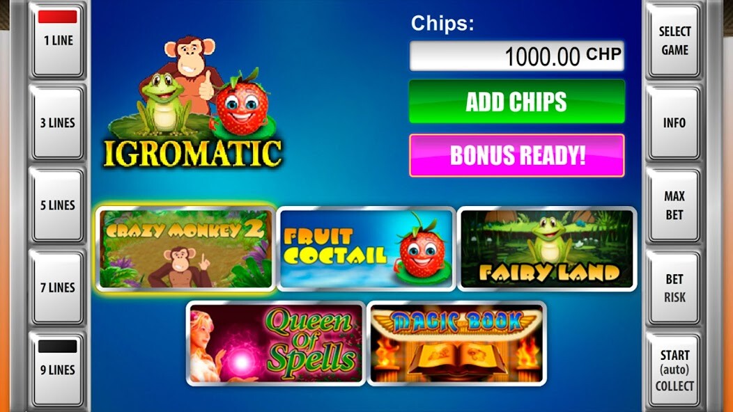 Run android online APK Igromatic casino slots machines from MyAndroid or emulate Igromatic casino slots machines using MyAndroid