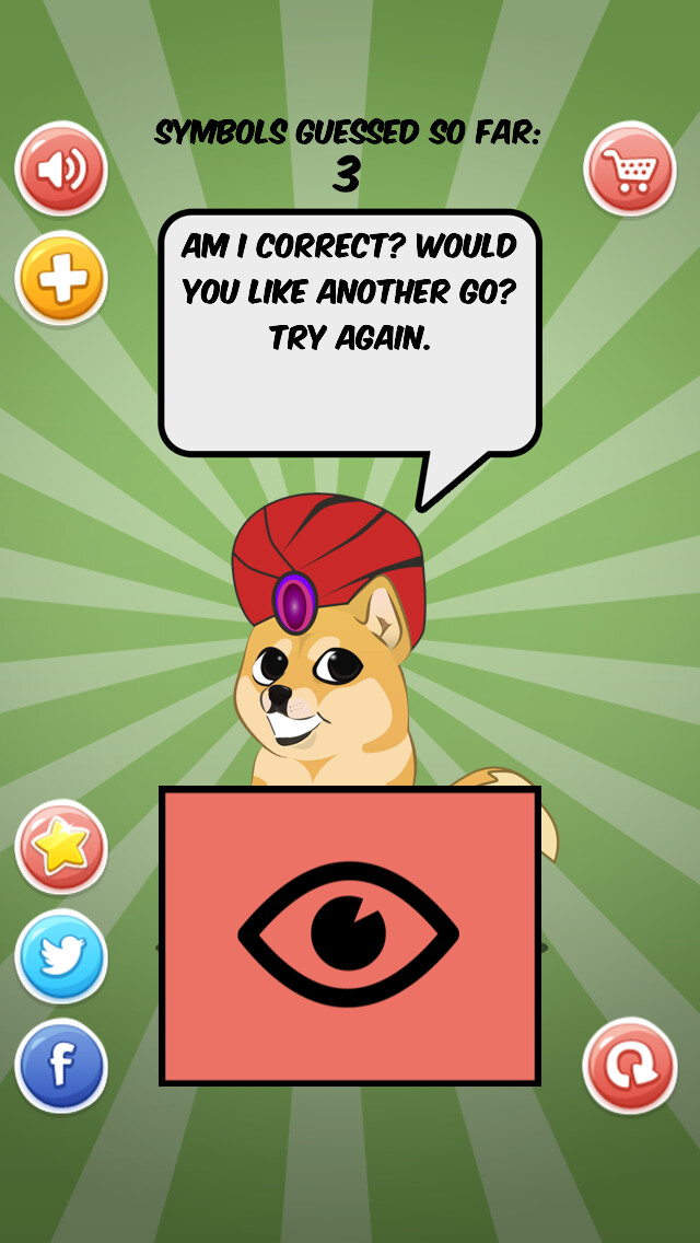 Emulate iPhone app I Guess Your Mind Doge Style using MyAndroid