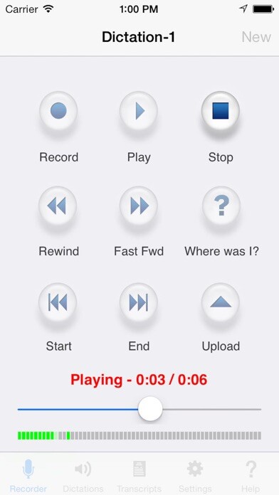 Emulate iPhone app IH Dictate using MyAndroid