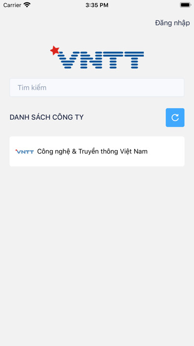Emulate iPhone app Đại hội cổ đông using MyAndroid