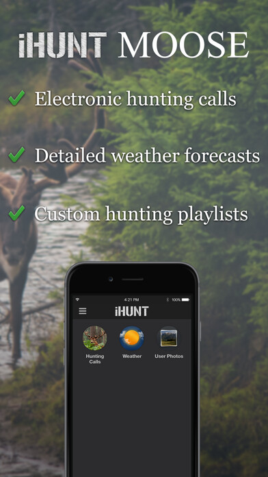 Emulate iPhone app iHUNT Calls Moose hunting using MyAndroid
