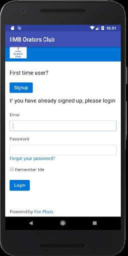 Run android online APK IIMB Orators Club Registration and Payment App from MyAndroid or emulate IIMB Orators Club Registration and Payment App using MyAndroid
