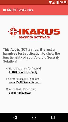 Run android online APK IKARUS TestVirus from MyAndroid or emulate IKARUS TestVirus using MyAndroid Run android online APK IKARUS TestVirus from MyAndroid or emulate IKARUS TestVirus using MyAndroid