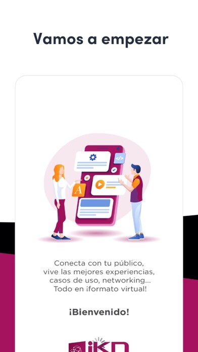 Emulate iPhone app iKN Spain - Eventos Virtuales using MyAndroid