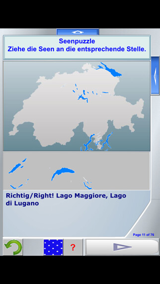 Emulate iPhone app iLake quiz about Swiss lakes using MyAndroid Emulate iPhone app iLake quiz about Swiss lakes using MyAndroid