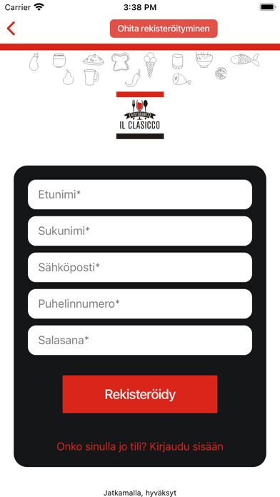 Emulate iPhone app Il Classico using MyAndroid