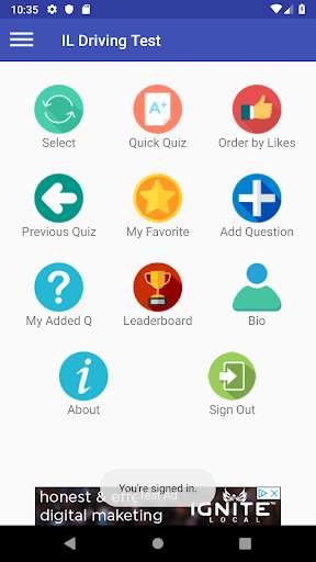 Run android online APK Illinois DMV Permit Test 2022 from MyAndroid or emulate Illinois DMV Permit Test 2022 using MyAndroid