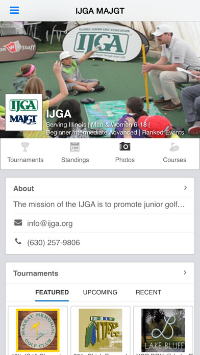 Emulate iPhone app Illinois Junior Golf Assoc. using MyAndroid Emulate iPhone app Illinois Junior Golf Assoc. using MyAndroid