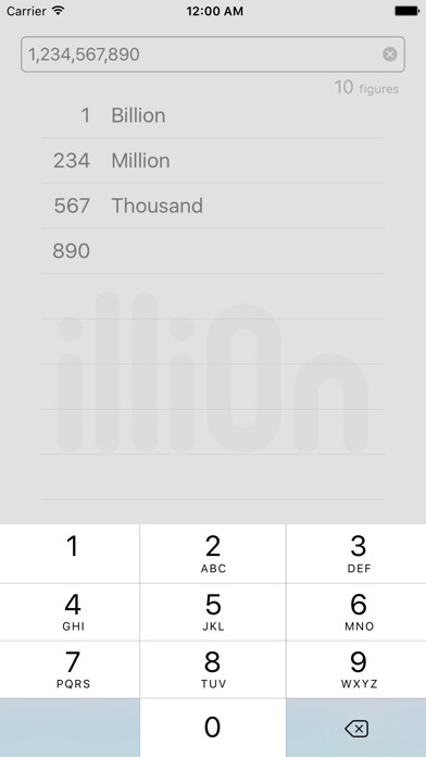 Emulate iPhone app illion: Pronounce Large Numbers using MyAndroid Emulate iPhone app illion: Pronounce Large Numbers using MyAndroid