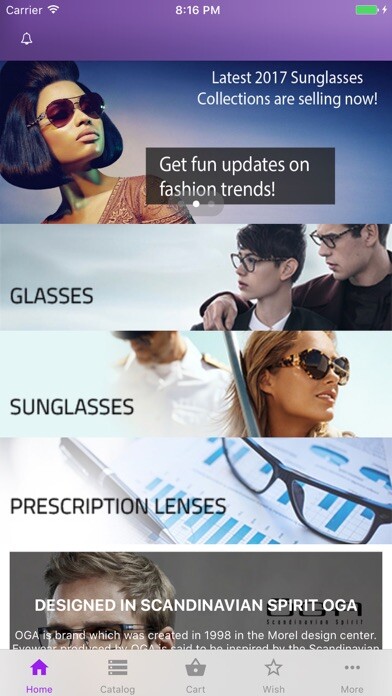 Emulate iPhone app illuminata optical store using MyAndroid Emulate iPhone app illuminata optical store using MyAndroid