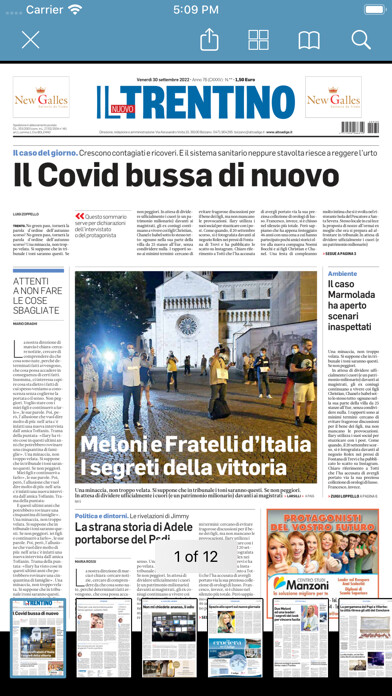 Emulate iPhone app Il Nuovo Trentino • quotidiano using MyAndroid