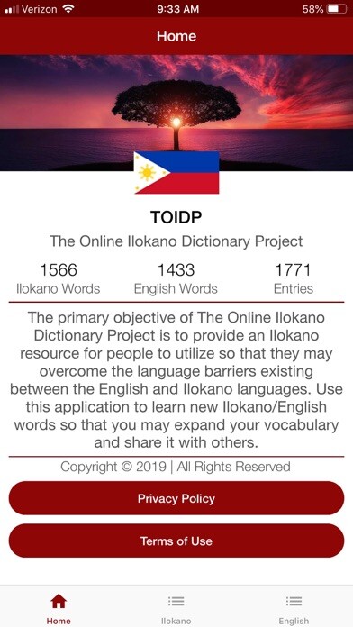 Emulate iPhone app Ilokano Random using MyAndroid
