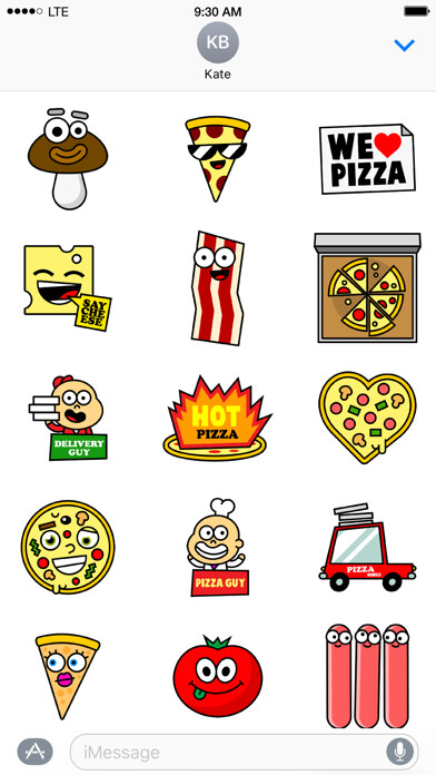 Emulate iPhone app I Love Pizza Sticker Pack using MyAndroid Emulate iPhone app I Love Pizza Sticker Pack using MyAndroid