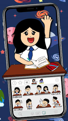 Run android online APK I Love School Emoji Stickers from MyAndroid or emulate I Love School Emoji Stickers using MyAndroid