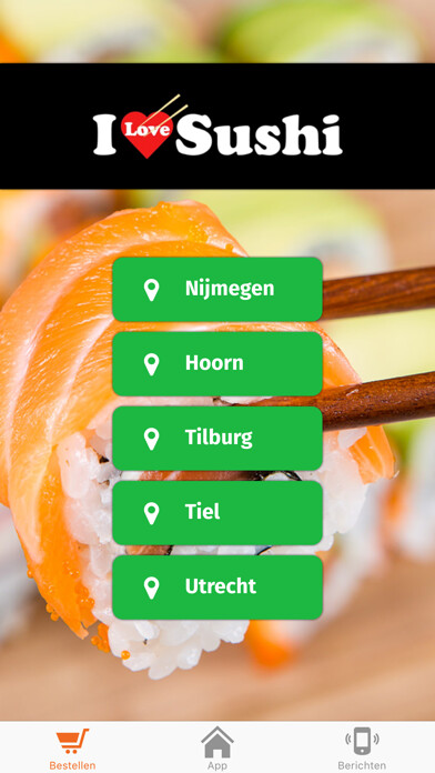 Emulate iPhone app I Love Sushi NL using MyAndroid Emulate iPhone app I Love Sushi NL using MyAndroid