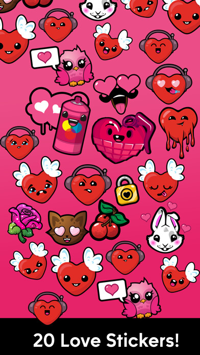 Emulate iPhone app I Love U Stickers using MyAndroid Emulate iPhone app I Love U Stickers using MyAndroid