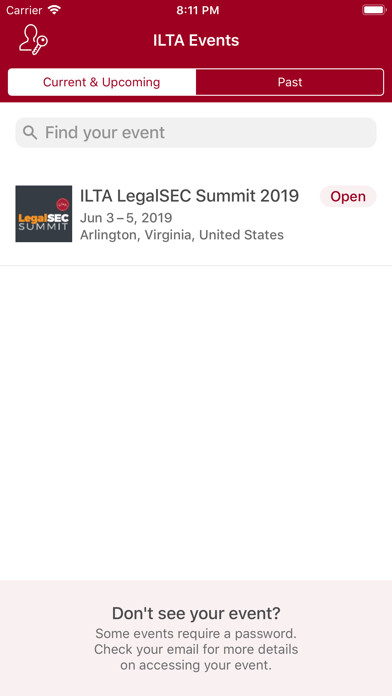 Emulate iPhone app ILTA Events using MyAndroid