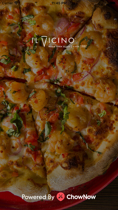 Emulate iPhone app Il Vicino Pizza using MyAndroid
