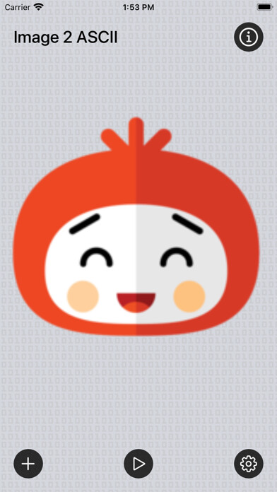 Emulate iPhone app Image 2 ASCII Art using MyAndroid