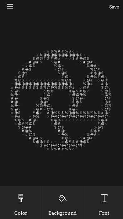 Emulate iPhone app Image ASCII - turn images into ASCII symbol art using MyAndroid Emulate iPhone app Image ASCII - turn images into ASCII symbol art using MyAndroid