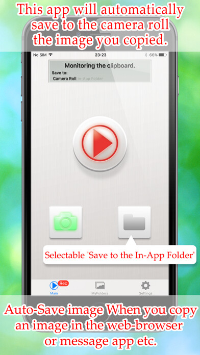 Emulate iPhone app ImageCopy using MyAndroid