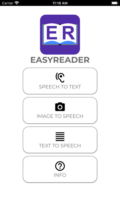 Emulate iPhone app Image Easy Reader using MyAndroid