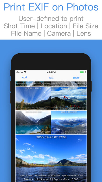Emulate iPhone app Image EXIF Viewer miniArtSoft using MyAndroid