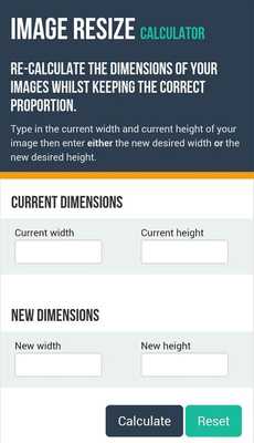 Emulate Android APK Image Resize Calculator