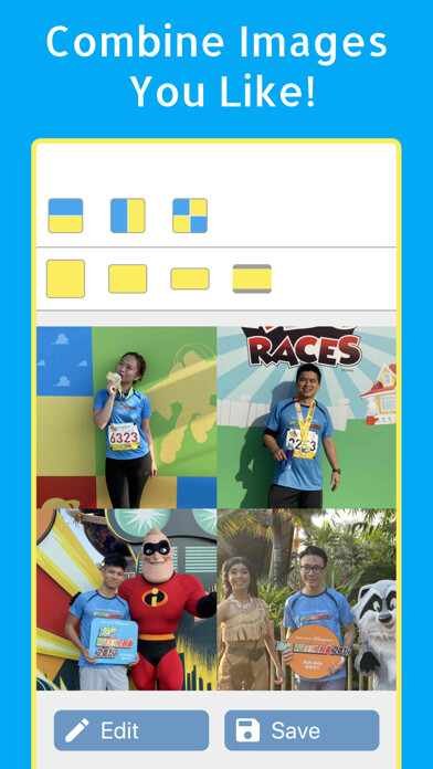 Emulate iPhone app Images Combiner using MyAndroid