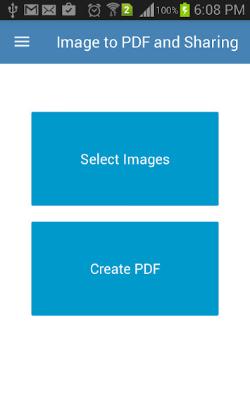 Run android online APK Image to PDF and Sharing from MyAndroid or emulate Image to PDF and Sharing using MyAndroid