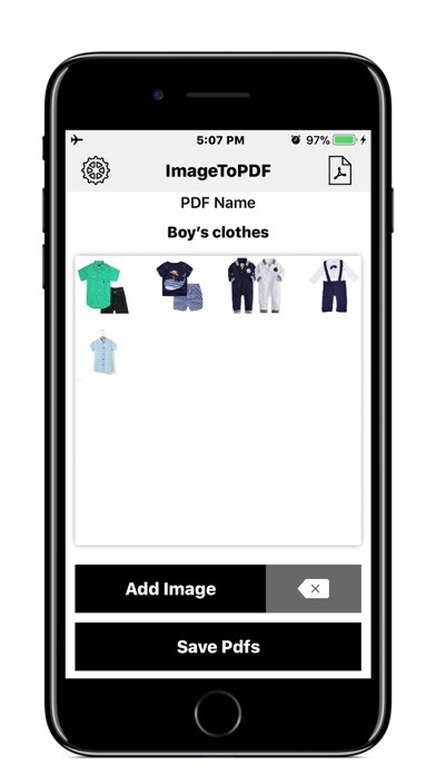 Emulate iPhone app Image To Pdf File Converter using MyAndroid