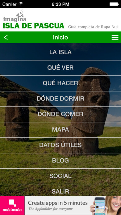 Emulate iPhone app Imagina Isla de Pascua using MyAndroid Emulate iPhone app Imagina Isla de Pascua using MyAndroid