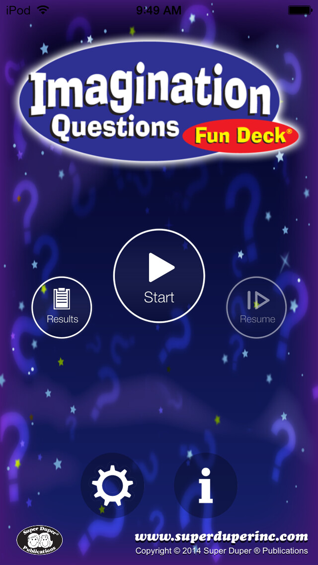 Emulate iPhone app Imagination Questions Fun Deck using MyAndroid Emulate iPhone app Imagination Questions Fun Deck using MyAndroid