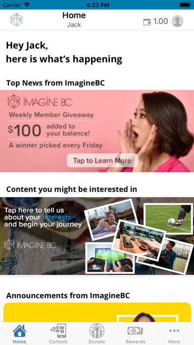 Emulate iPhone app ImagineBC using MyAndroid
