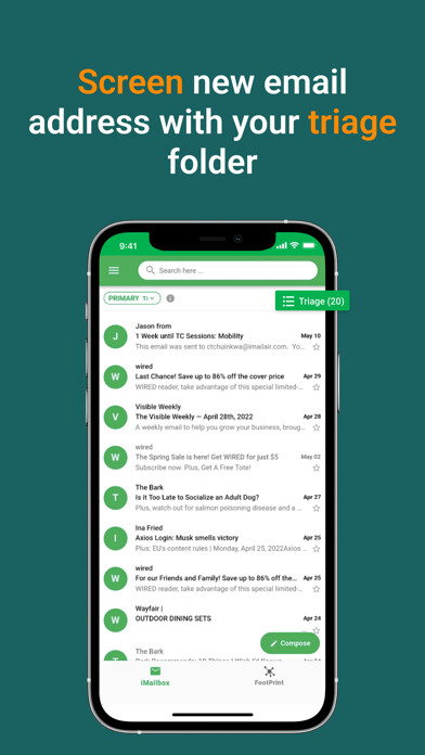Emulate iPhone app iMailair - Organized email using MyAndroid Emulate iPhone app iMailair - Organized email using MyAndroid