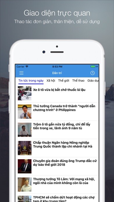 Emulate iPhone app Điểm Báo using MyAndroid