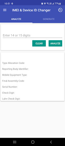 Run android online APK IMEI Pro and Device ID Changer from MyAndroid or emulate IMEI Pro and Device ID Changer using MyAndroid