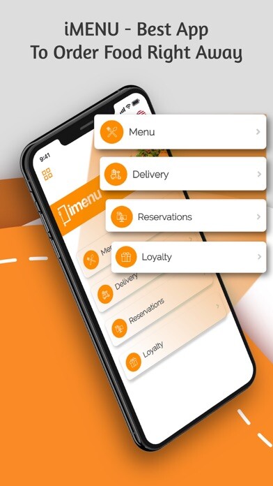 Emulate iPhone app iMenu: Order food app using MyAndroid