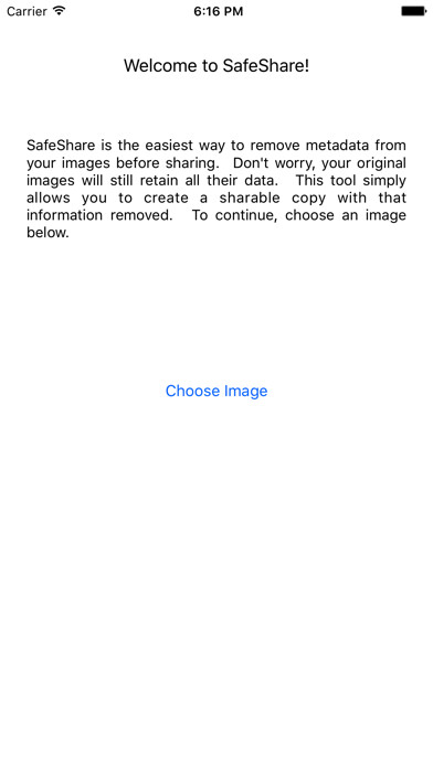 Emulate iPhone app ImgExif - Location Remover using MyAndroid