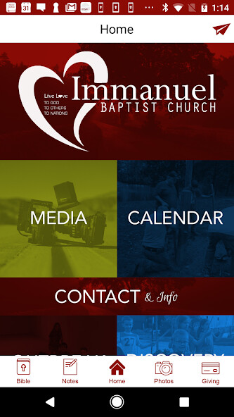 Emulate Android APK Immanuel Baptist Church