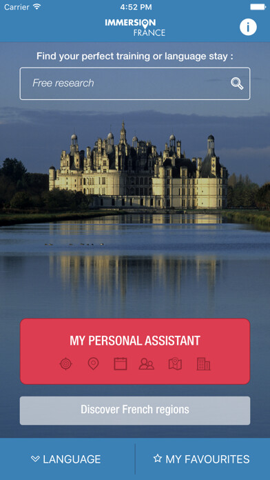 Emulate iPhone app Immersion France using MyAndroid