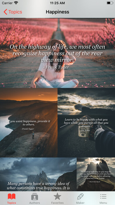Emulate iPhone app Immortal Quotes - Motivation using MyAndroid