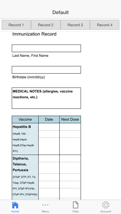 Emulate iPhone app Immunization Log using MyAndroid Emulate iPhone app Immunization Log using MyAndroid