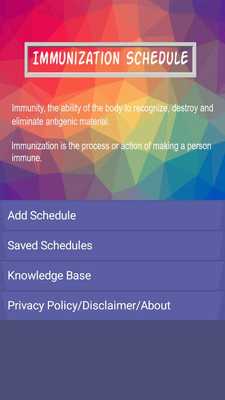 Emulate Android APK Immunization Schedule
