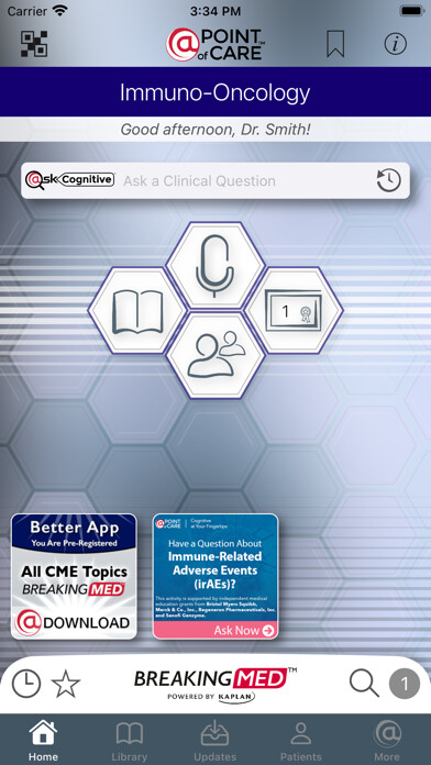 Emulate iPhone app Immuno-Oncology using MyAndroid