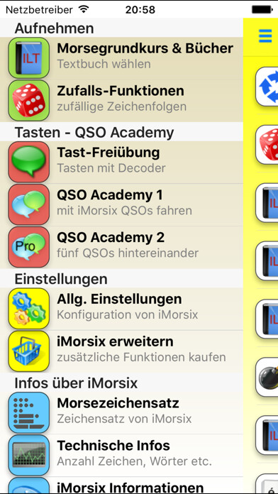 Emulate iPhone app iMorsix - HB9CWA using MyAndroid