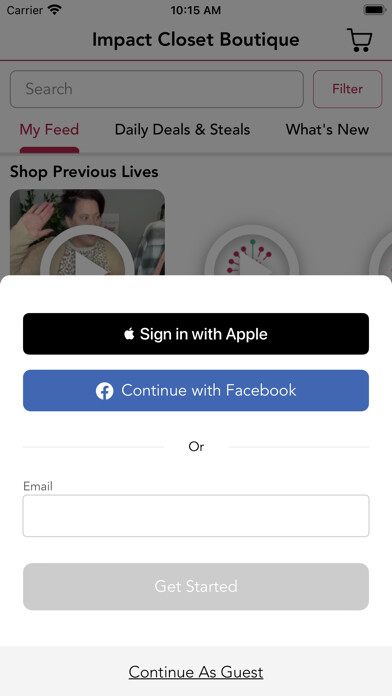 Emulate iPhone app Impact Closet Boutique using MyAndroid Emulate iPhone app Impact Closet Boutique using MyAndroid